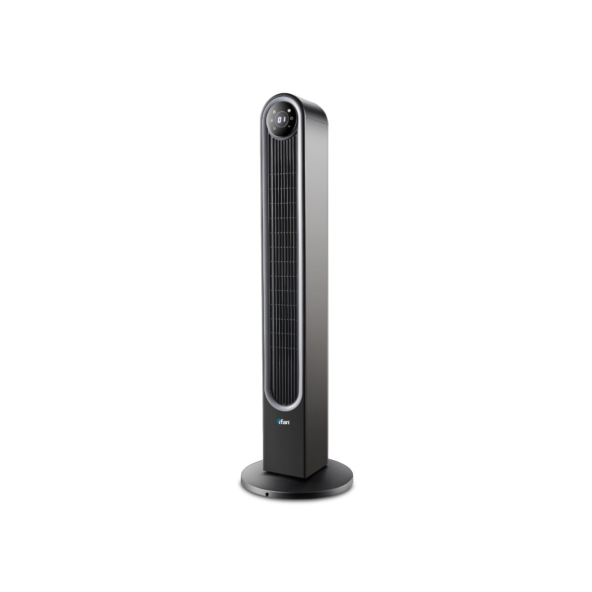 [CLIMATE VOUCHER $400] iFan 42 DC Bladeless Tower Fan – Remote Control. Oscillation. Timer. LED Lamp. Touch-screen. 3 Modes. 24-Speed. black. IF7469