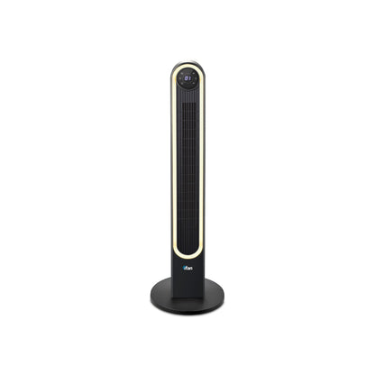 [CLIMATE VOUCHER $400] iFan 42 DC Bladeless Tower Fan – Remote Control. Oscillation. Timer. LED Lamp. Touch-screen. 3 Modes. 24-Speed. black. IF7469