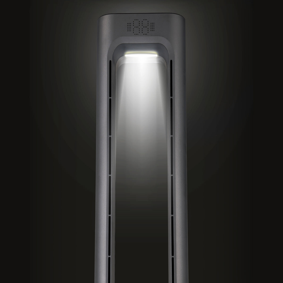 [CLIMATE VOUCHER $400] iFan DC Bladeless Tower Fan -Remote Control. Oscillation. Timer. LED Lamp. grey. IF7477