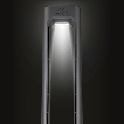[CLIMATE VOUCHER $400] iFan DC Bladeless Tower Fan -Remote Control. Oscillation. Timer. LED Lamp. grey. IF7477