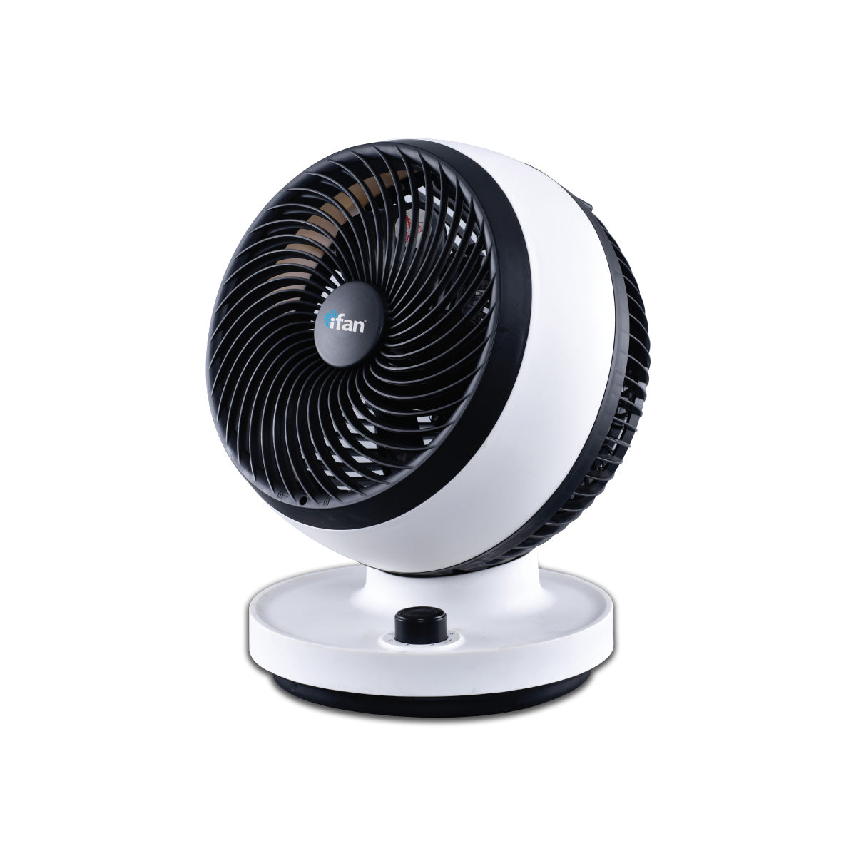 iFan 7 Air Circulator Fan - Turbo. Powerful Airflow. Desk Fan. Adjustable Tilt. Oscillation. Portable. 3-Speed. black & white. IF7530