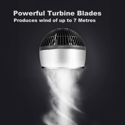iFan 7 Air Circulator Fan - Turbo. Powerful Airflow. Desk Fan. Adjustable Tilt. Oscillation. Portable. 3-Speed. black & white. IF7530