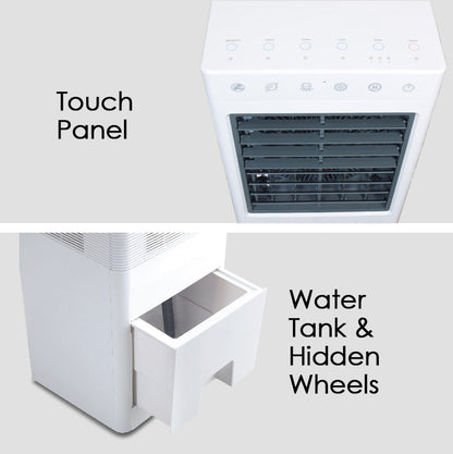 iFan Evaporative Air Cooler – Remote Control. Oscillation. Dust Filter. Ionizer. Mosquito Repellent. 9.3L Water Tank. 3-Speed. white. IF7850