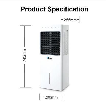 iFan Evaporative Air Cooler – Remote Control. Oscillation. Dust Filter. Ionizer. Mosquito Repellent. 9.3L Water Tank. 3-Speed. white. IF7850