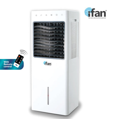 iFan Evaporative Air Cooler – Remote Control. Oscillation. Dust Filter. Ionizer. Mosquito Repellent. 9.3L Water Tank. 3-Speed. white. IF7850