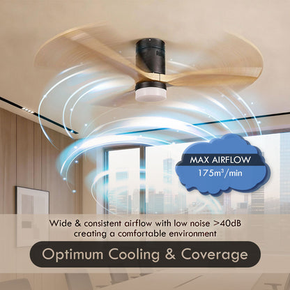 [CLIMATE VOUCHER $400] iFan 46in DC Motor Ceiling Fan | Integrated 3-Colour LED Lights | 6 Speed Selection (IF8346DGBK)