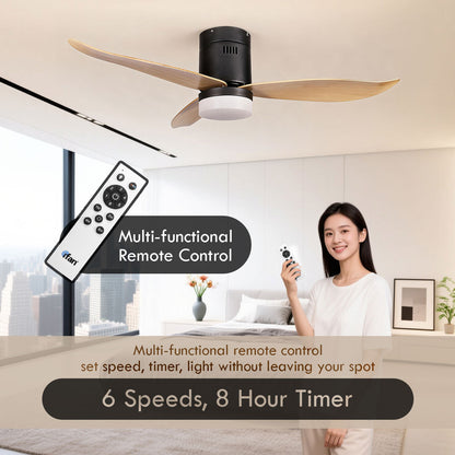[CLIMATE VOUCHER $400] iFan 46in DC Motor Ceiling Fan | Integrated 3-Colour LED Lights | 6 Speed Selection (IF8346DGWD)
