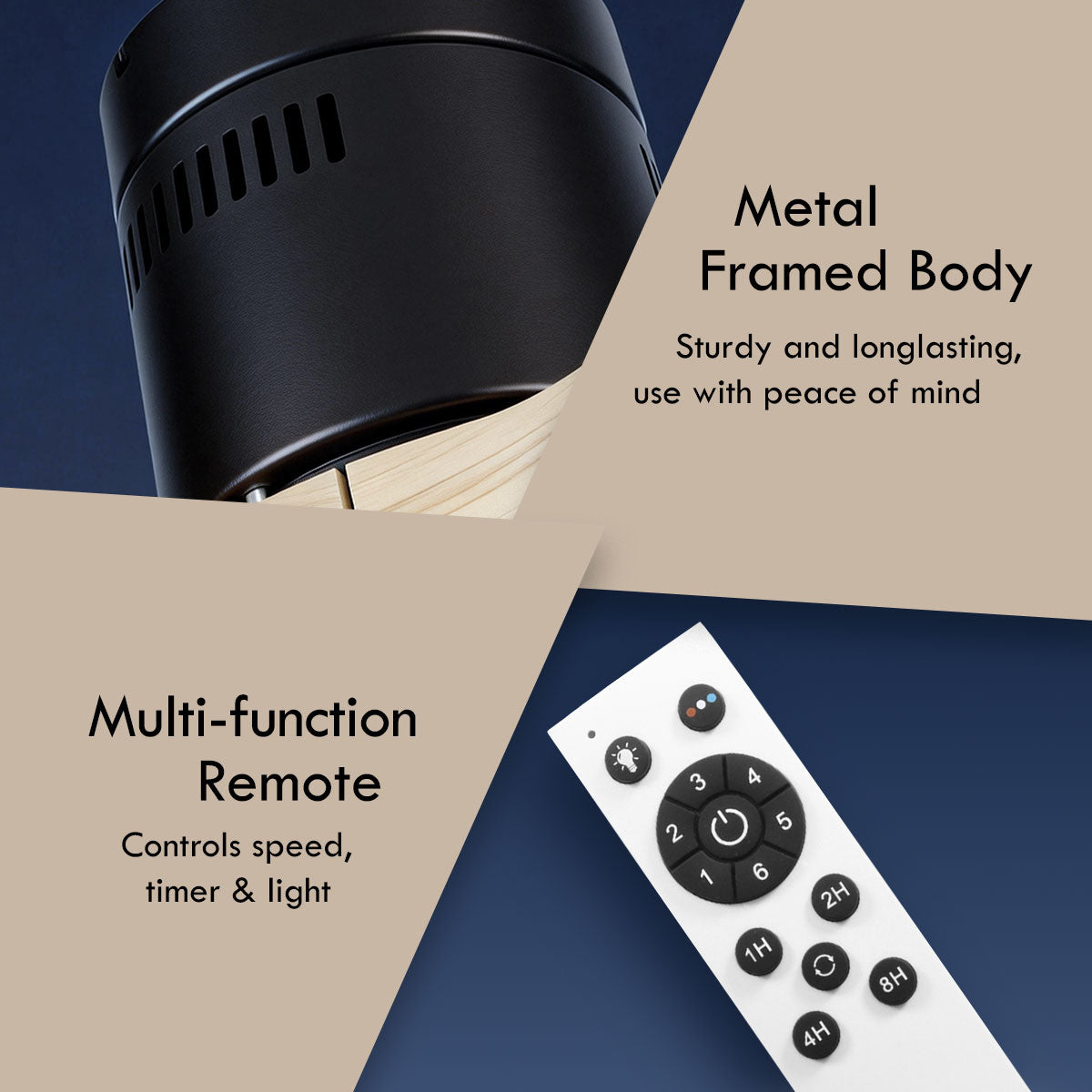 [CLIMATE VOUCHER $400] iFan 46in DC Motor Ceiling Fan | Integrated 3-Colour LED Lights | 6 Speed Selection (IF8346DGBK)