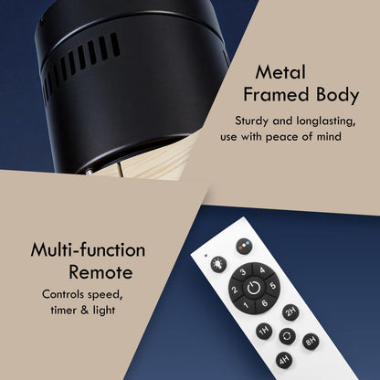 [CLIMATE VOUCHER $400] iFan 46in DC Motor Ceiling Fan | Integrated 3-Colour LED Lights | 6 Speed Selection (IF8346DGBK)