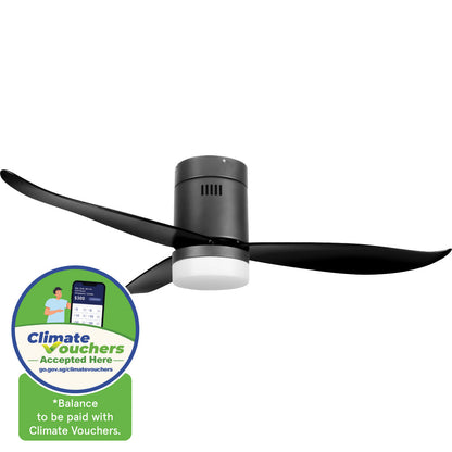 [CLIMATE VOUCHER $400] iFan 46in DC Motor Ceiling Fan | Integrated 3-Colour LED Lights | 6 Speed Selection (IF8346DGBK)