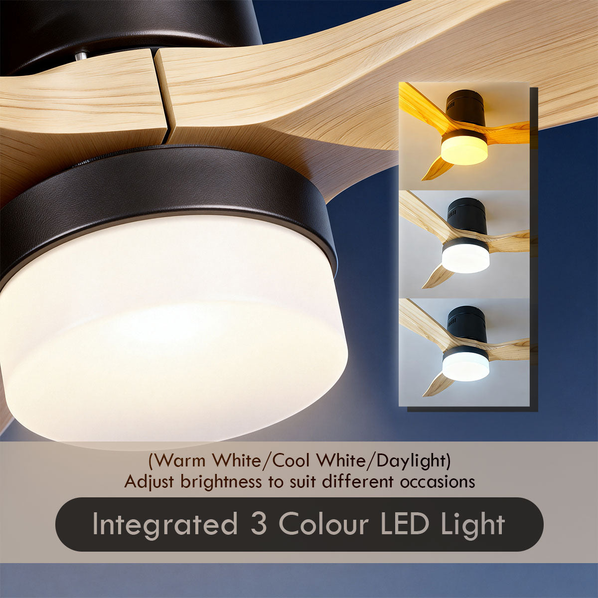 [CLIMATE VOUCHER $400] iFan 52in DC Motor Ceiling Fan | Integrated 3-Colour LED Lights | 6 Speed Selection (IF8352DGGY)