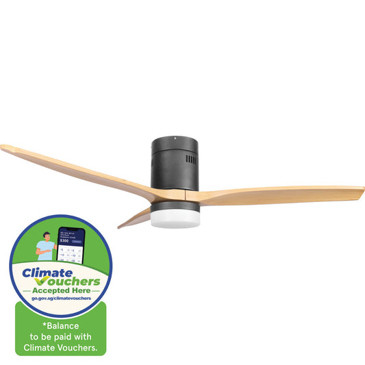 [CLIMATE VOUCHER $400] iFan 52in DC Motor Ceiling Fan | Integrated 3-Colour LED Lights | 6 Speed Selection (IF8352DGWD)