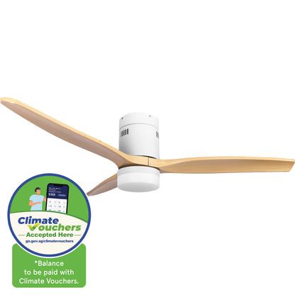 [CLIMATE VOUCHER $400] iFan 52in DC Motor Ceiling Fan | Integrated 3-Colour LED Lights | 6 Speed Selection (IF8352LGWD)