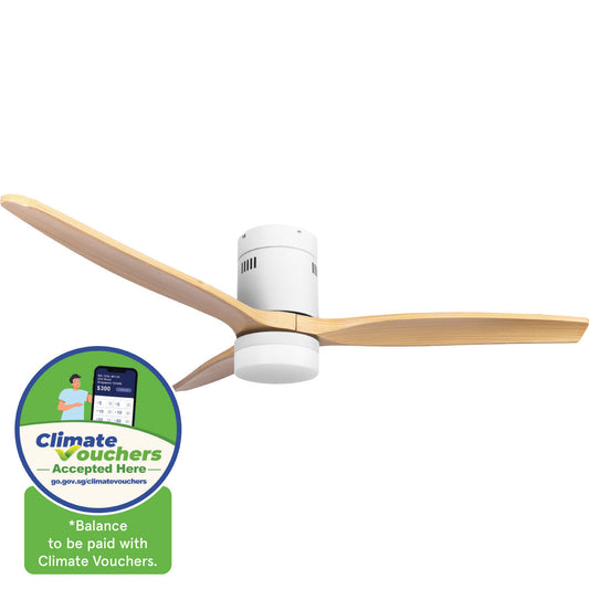 [CLIMATE VOUCHER $400] iFan 52in DC Motor Ceiling Fan | Integrated 3-Colour LED Lights | 6 Speed Selection (IF8352LGWD)