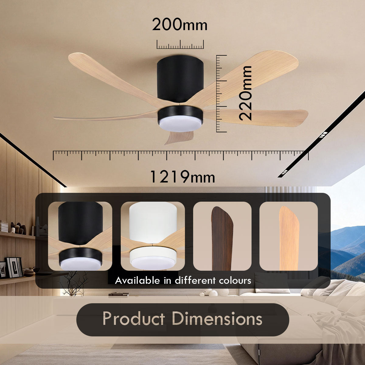 [CLIMATE VOUCHER $400] iFan 48in DC Motor Ceiling Fan | 5 Blades | 6 Speed Selection (IF8548LGLW)