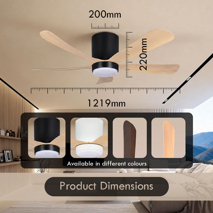 [CLIMATE VOUCHER $400] iFan 48in DC Motor Ceiling Fan | 5 Blades | 6 Speed Selection (IF8548LGLW)