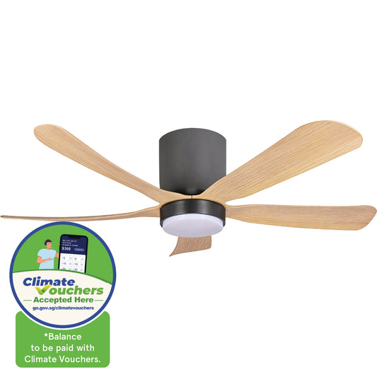 [CLIMATE VOUCHER $400] iFan 48in DC Motor Ceiling Fan | 5 Blade | 6 Speed Selection (IF8548DGLW)