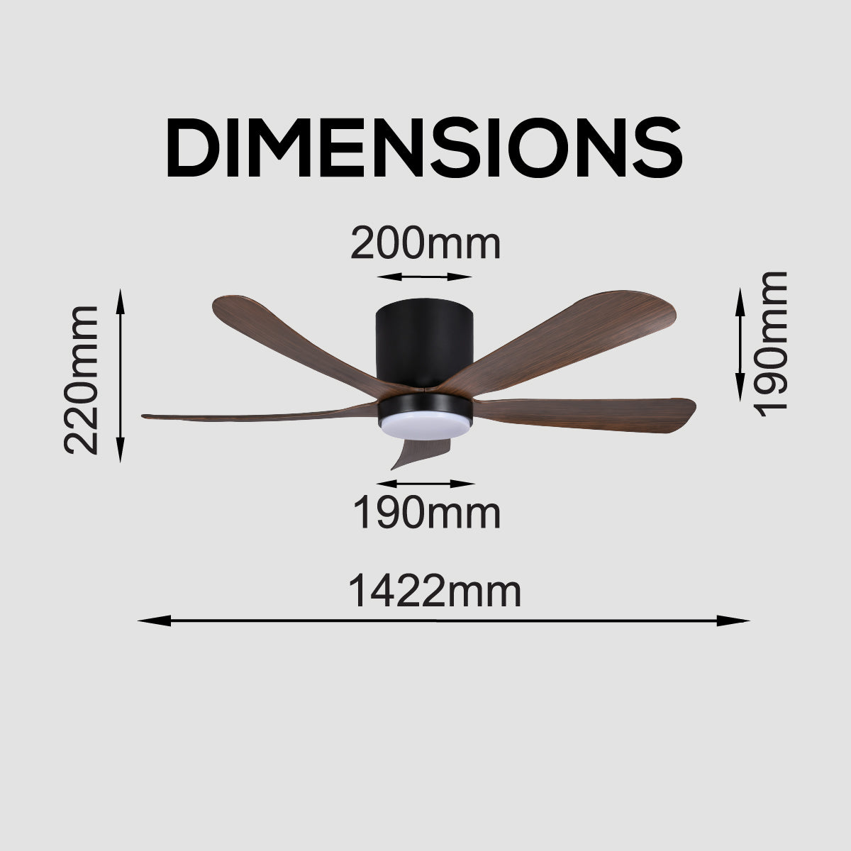 [CLIMATE VOUCHER $400] iFan 56in DC Motor Ceiling Fan | 5 Blades | 6 Speed Selection ((IF8556LGLW)