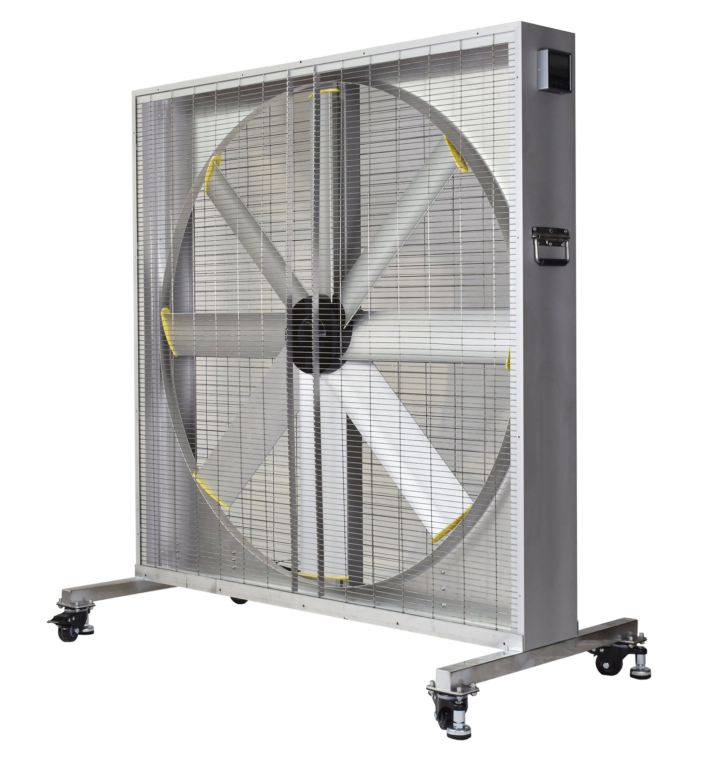 ILG-54-Solar-S : iLIVING 54 Inch Mobile Industrial Floor Fan. 375W. 28000 CFM High Velocity Cooling. Smart App & Remote Control. Mobile Wheeled Design. IP68 Waterproof. Washdown. Quiet Brushless DC Motor