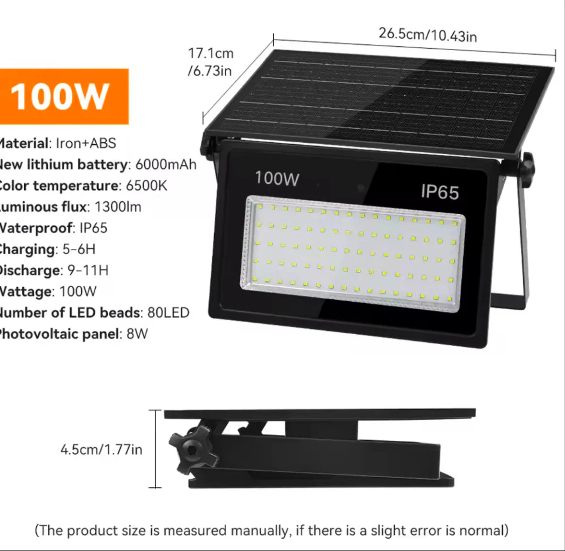 Solar Flood Light.mSolar Powered Spotlight Outdoor Waterproof Street Light Adjustable