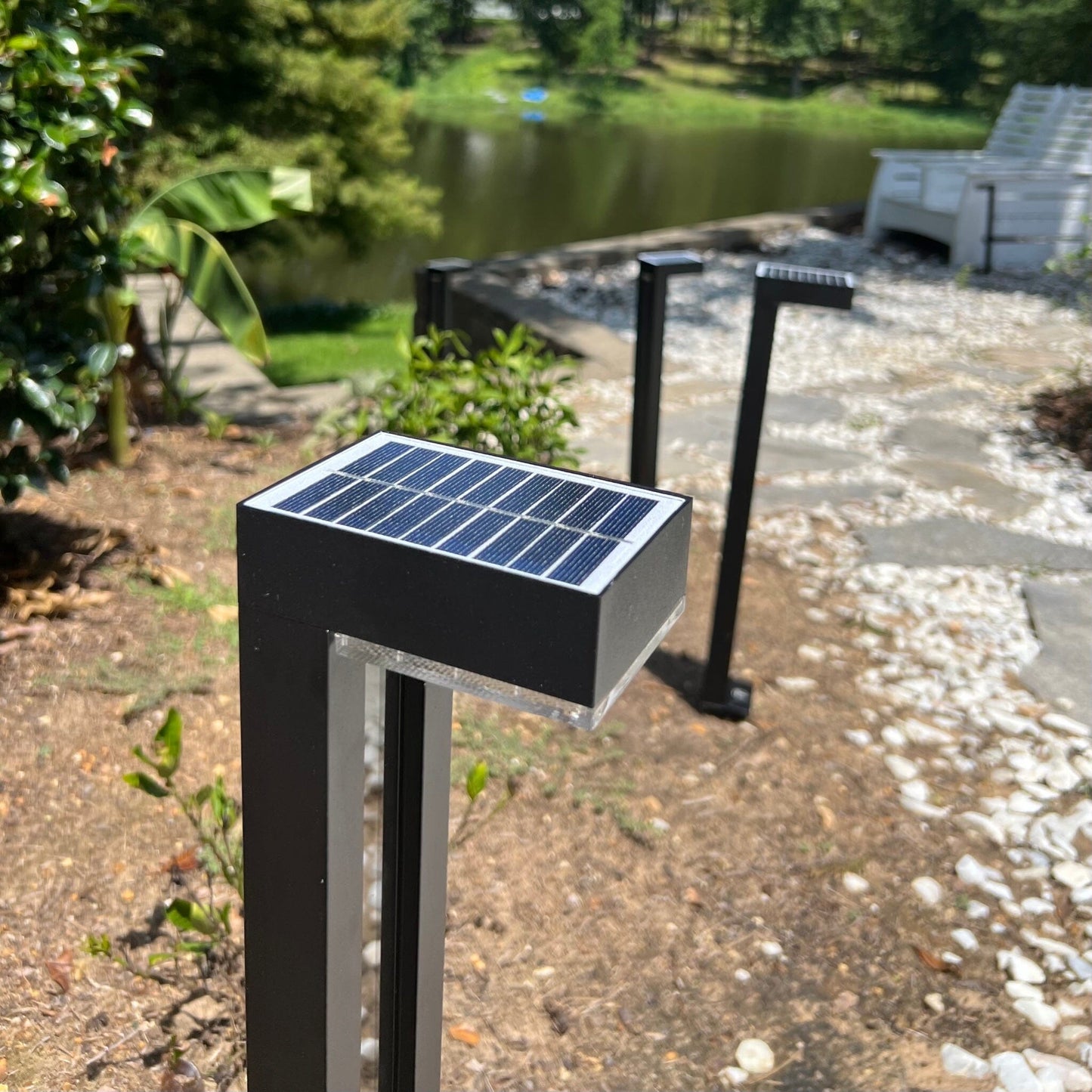German Osram Pro-Line Bollard Solar Lights® V4 | 100LM | Aluminum / Glass | 2-Pack