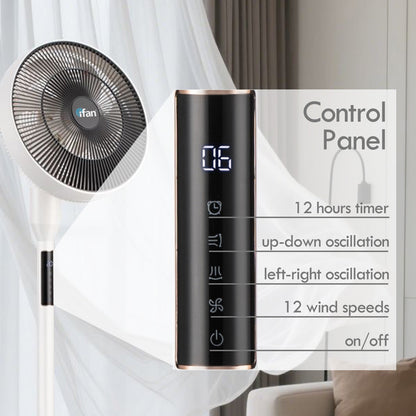 [CLIMATE VOUCHER $400]iFan 14 DC Motor Stand Fan With Figure 8 Oscillation. white. IF7436 (Grey)