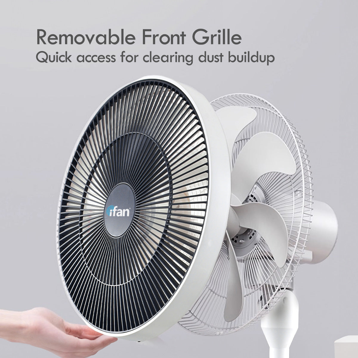 [CLIMATE VOUCHER $400]iFan 14 DC Motor Stand Fan With Figure 8 Oscillation. white. IF7436