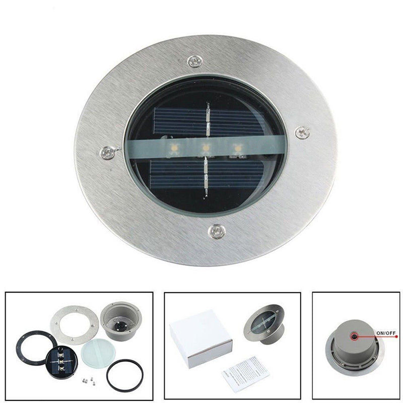 Balise solaire extérieure à Enterré (Inox)