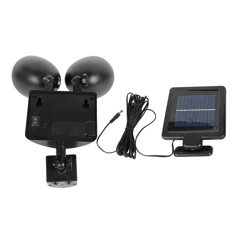Lampe solaire jardin Double projecteur blanc