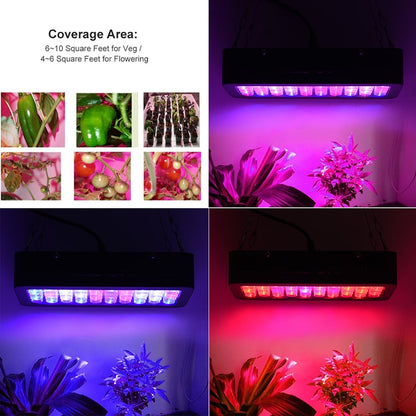 50*6W Full Spectrum Black LED Grow Fish Aquarium Lights
