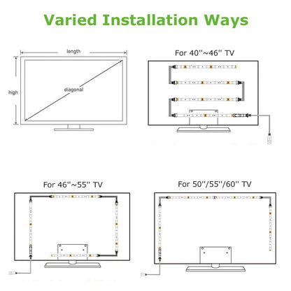 16 Colors USB Plug TV Backlight LED Strip Lights