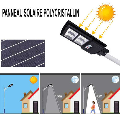 Lampadaire Solaire <br> Quatre Bloc 140 Watt