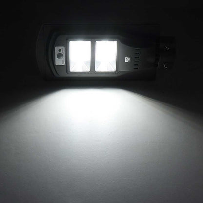 Lampadaire Solaire <br> Triple Bloc LED Gris 20/40/60 Watt