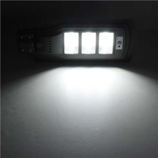 Lampadaire Solaire <br> Triple Bloc LED Gris 20/40/60 Watt