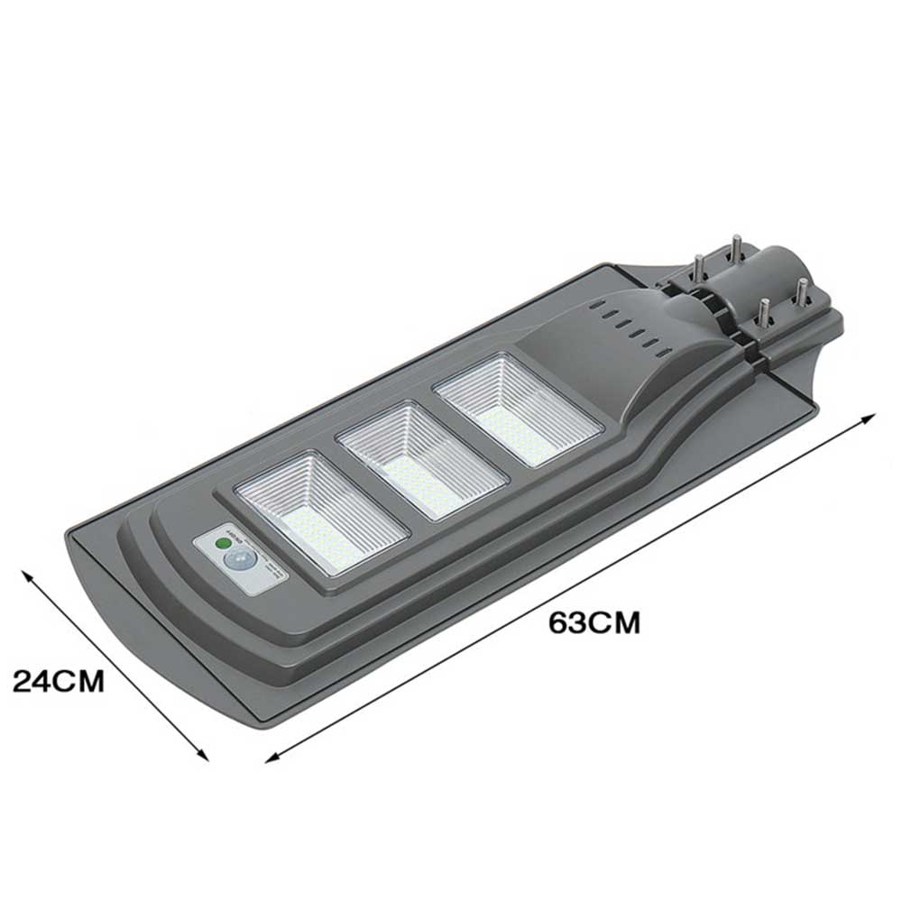 Lampadaire Solaire <br> Triple Bloc LED Gris 20/40/60 Watt