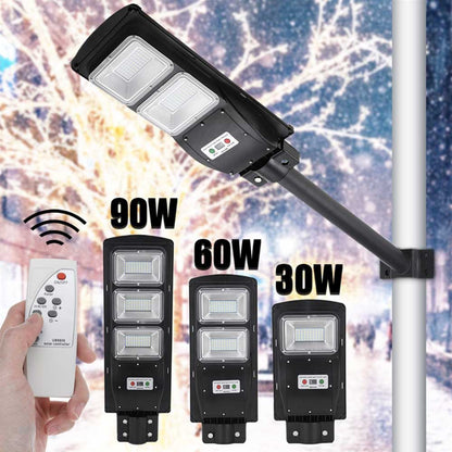 Lampadaire Solaire <br> Triple Spot LED 30/60/90 Watt