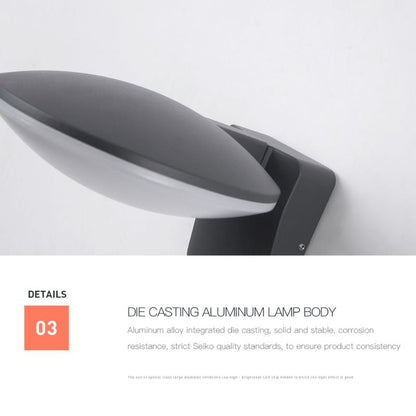 Lampe solaire design Applique murale en Alu