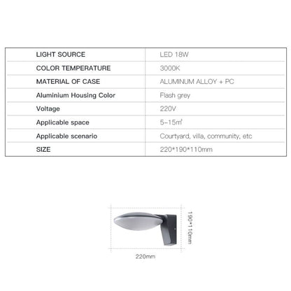 Lampe solaire design Applique murale en Alu