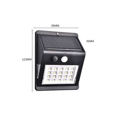 Applique murale solaire 46 LED Noire