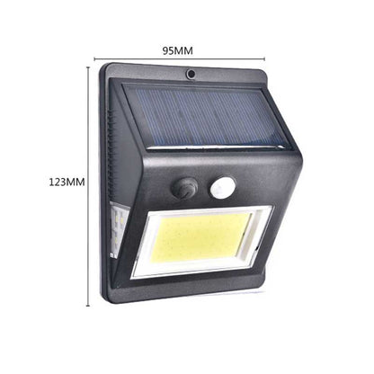Applique murale solaire 46 LED Noire