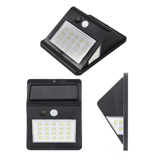 Applique murale solaire 46 LED Noire