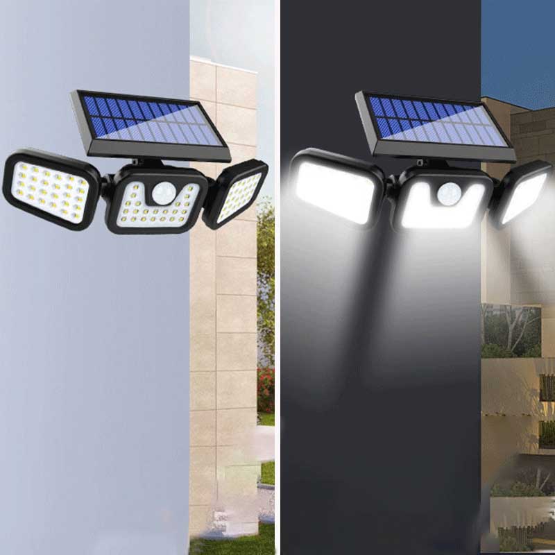 Lampe solaire jardin Triple Bloc LED 360°
