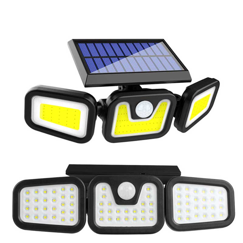 Lampe solaire jardin Triple Bloc LED 360°