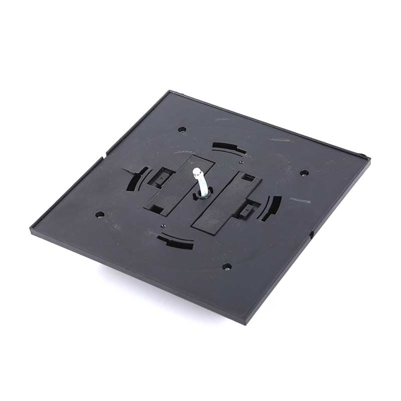 Lampe solaire Jardin Chapeau de Pilier Carré Noire