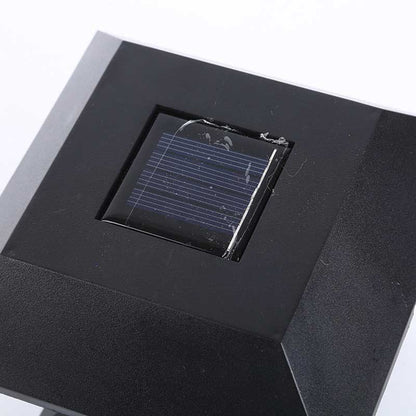 Lampe solaire Jardin Chapeau de Pilier Carré Noire