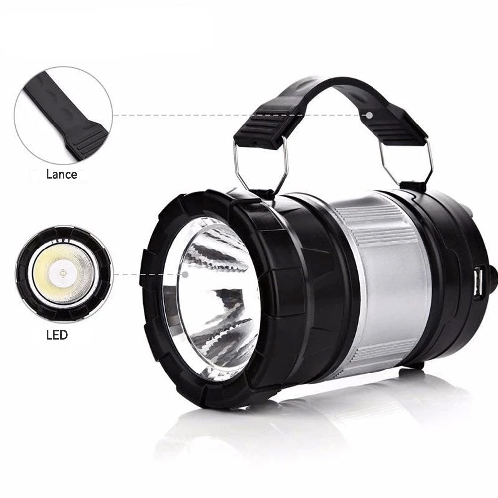 Lampe solaire camping Lanterne 2 en 1 Pliable