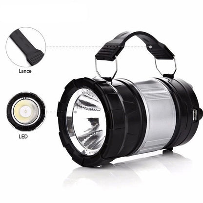 Lampe solaire camping Lanterne 2 en 1 Pliable