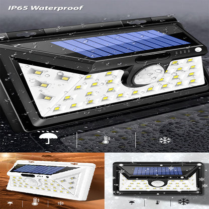 Applique murale solaire Noire Led Jaune
