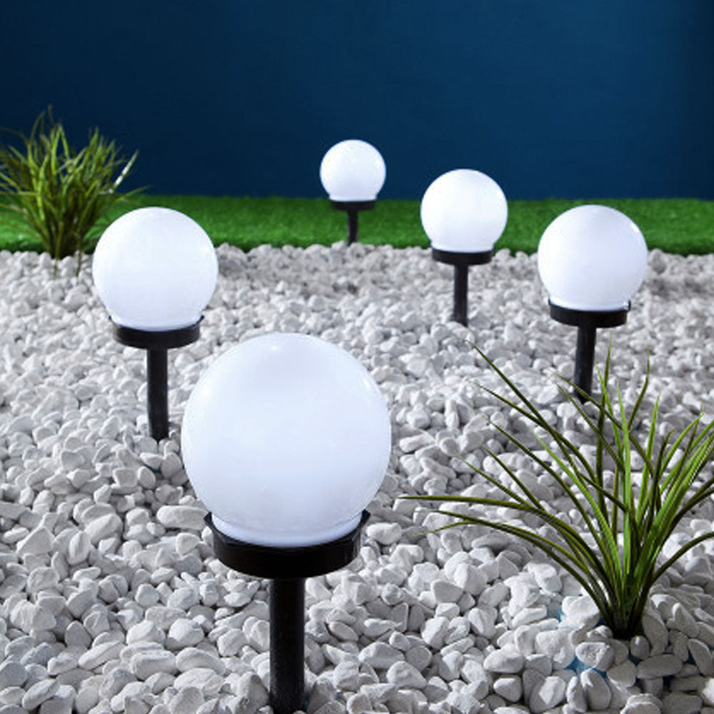 Boule solaire jardin Blanche White Ball (8 PCS)