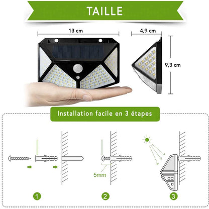 Applique murale solaire 270° (4 Pcs)